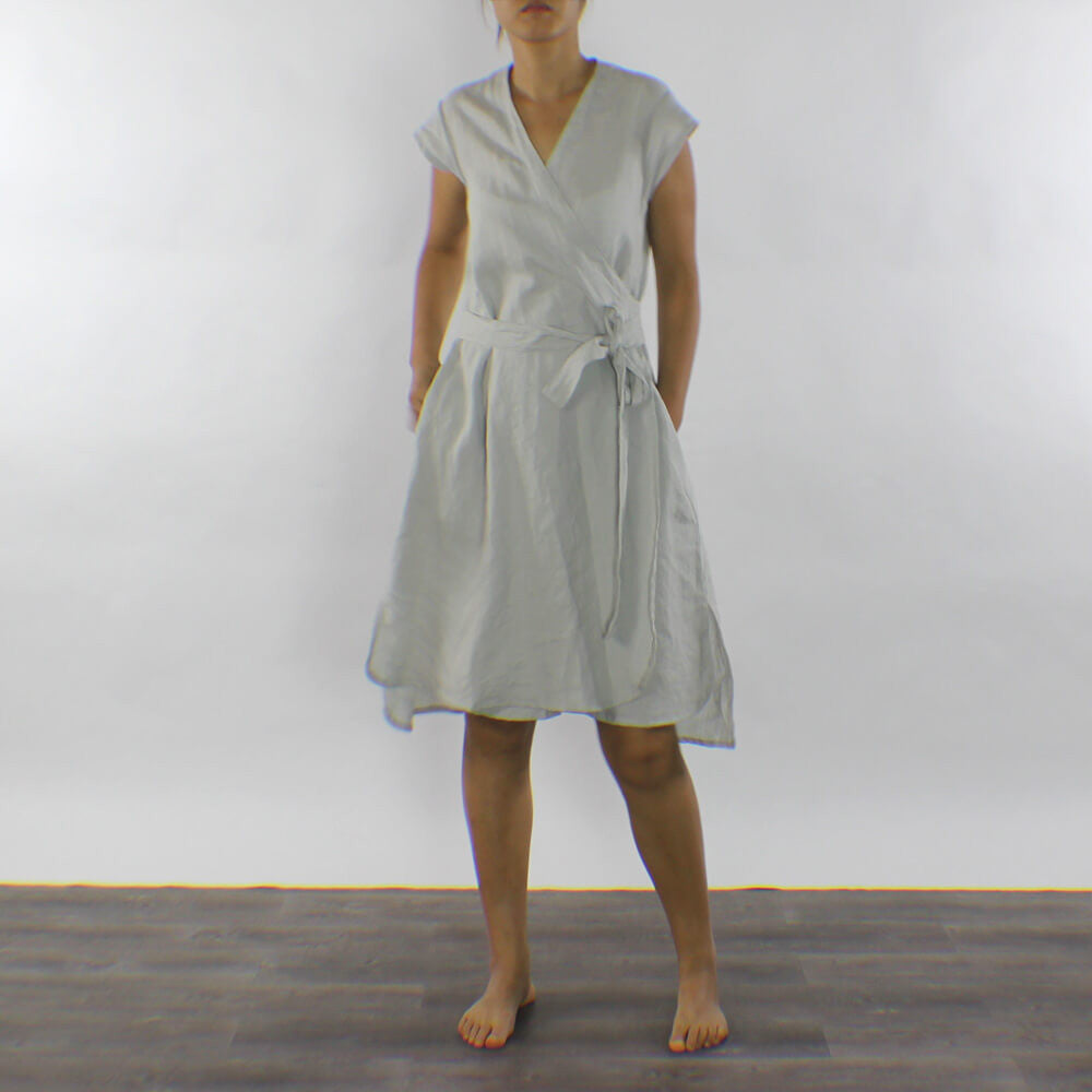 Linen Wrap Dress - linenshed